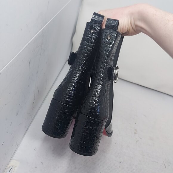 Christian Louboutin Black Crocodile Chelsea Boot - Picture 9 of 11